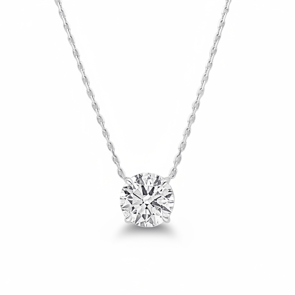 Round Diamond Solitaire Necklace Cha Diamonds