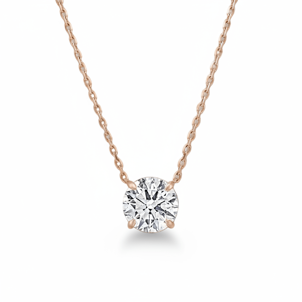Round Diamond Solitaire Necklace Cha Diamonds