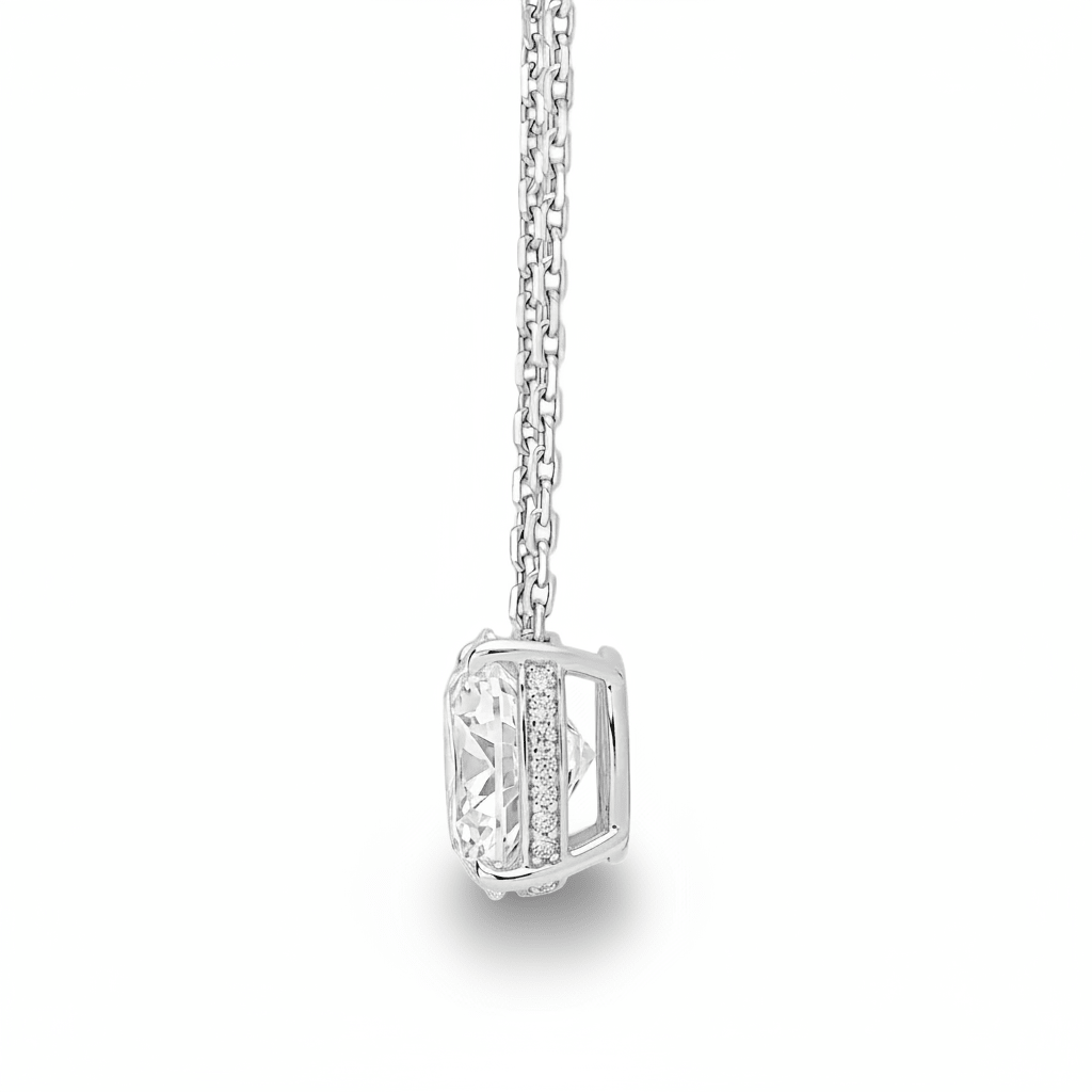 Round Diamond Solitaire Necklace Cha Diamonds